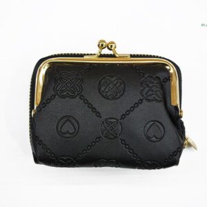 Monedero negro con broche