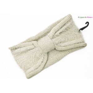 Gorro turbante beige