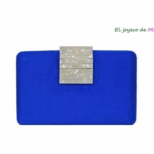 Clutch azul klein cierre nácar