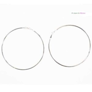 Aros plateados XXL