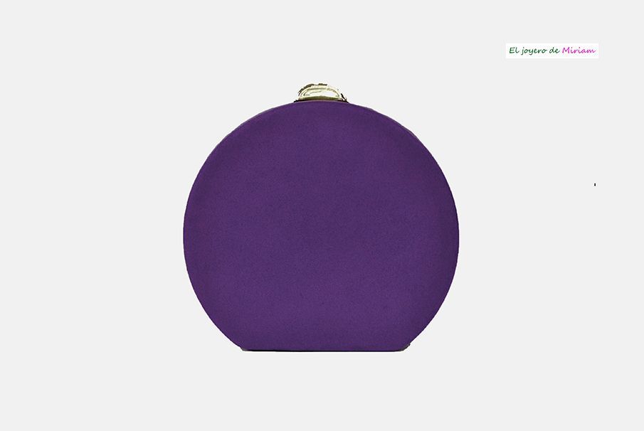 Bolso redondo morado cardenal - El joyero de