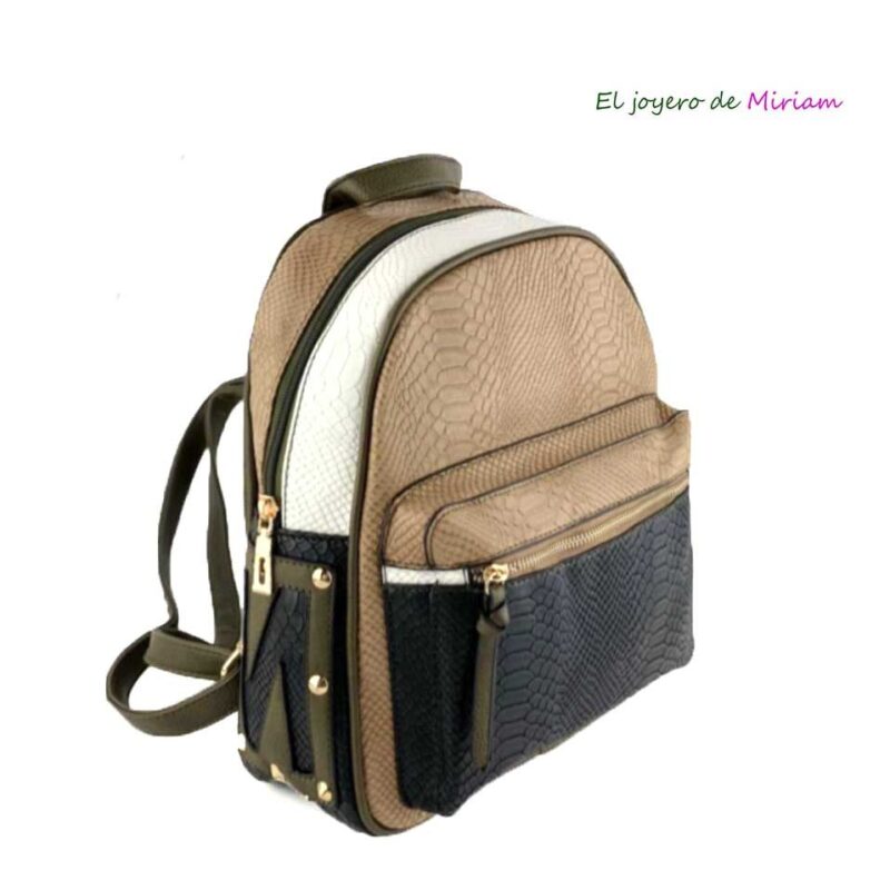 Mochila colores textura serpiente