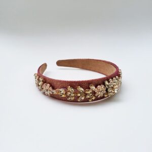 Diadema burdeos de fiesta