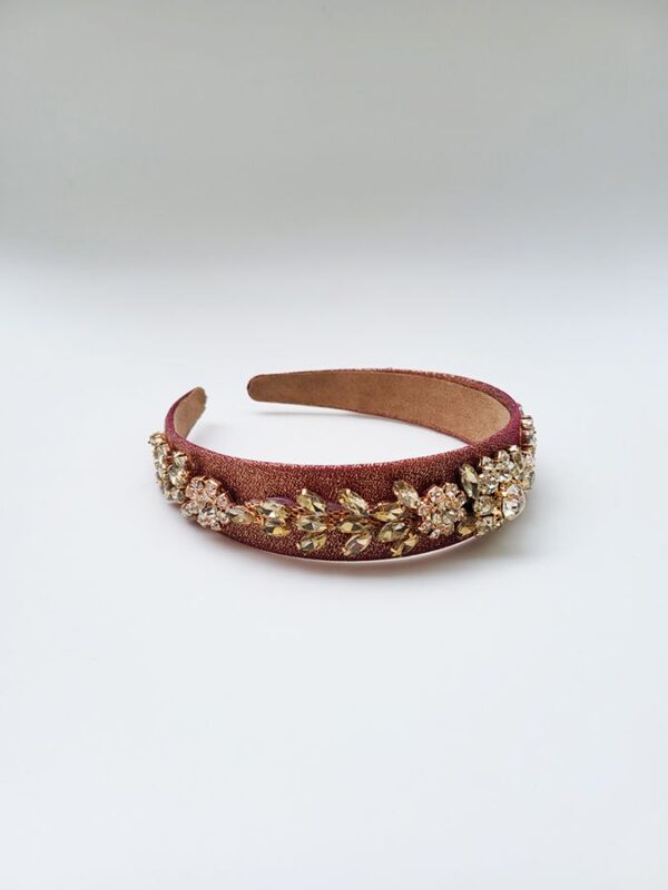 Diadema burdeos de fiesta
