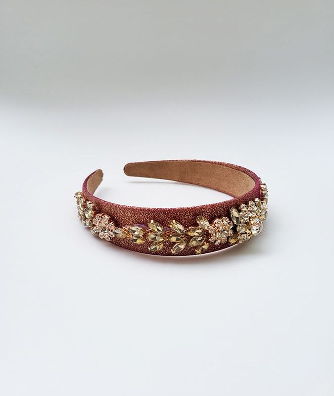 Diadema burdeos de fiesta