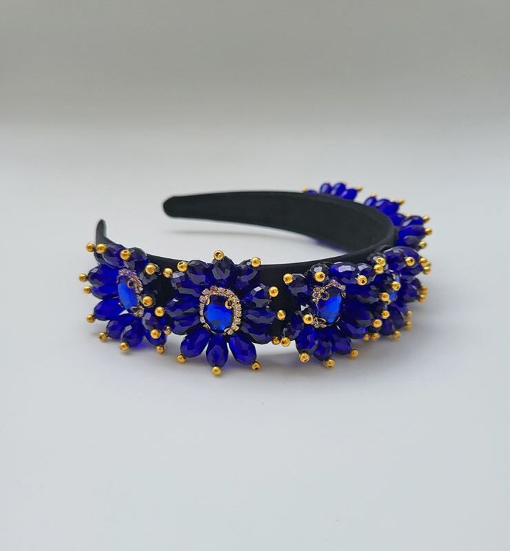 Diadema azul eléctrico