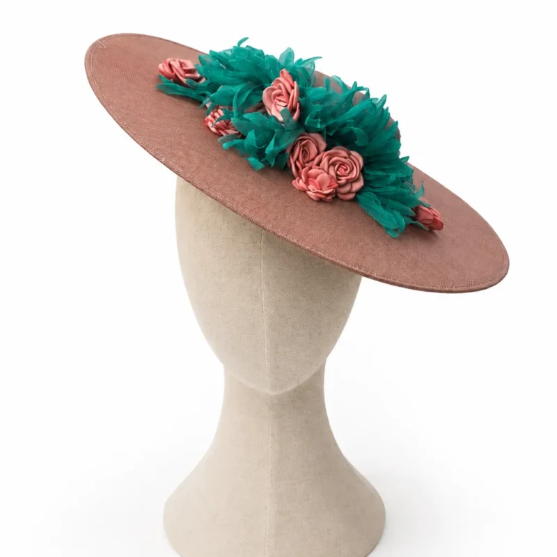Tocado plato rosa