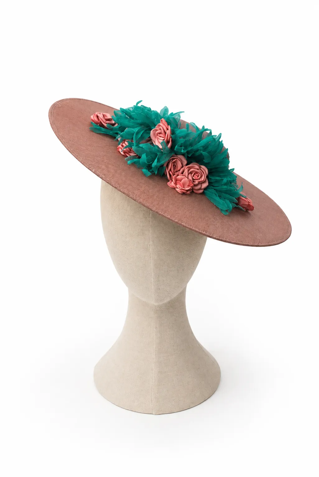 Tocado plato rosa