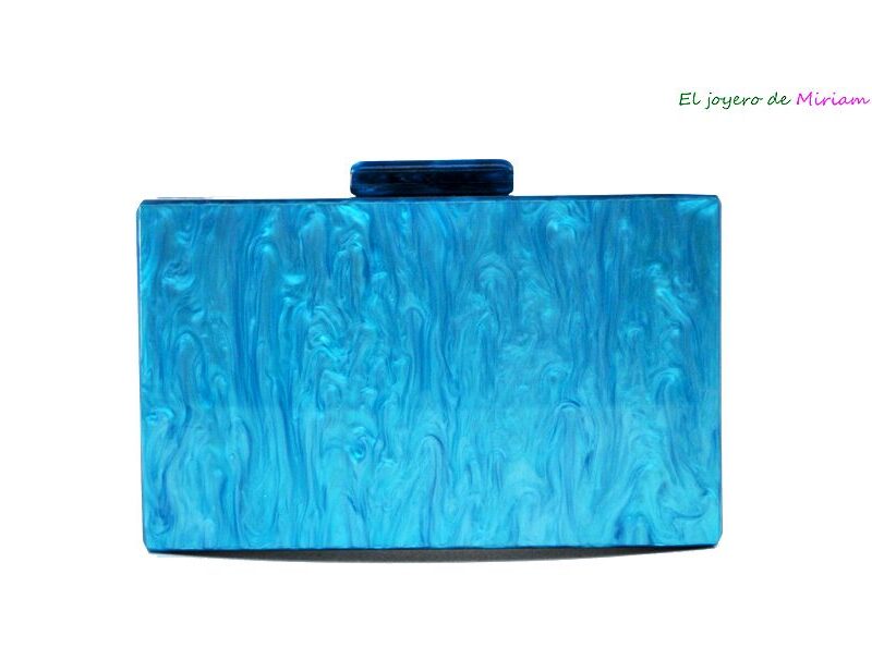 Bolso de fiesta nácar azul