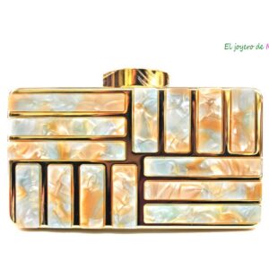 Clutch verde menta combinada