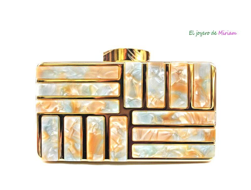 Clutch verde menta combinada