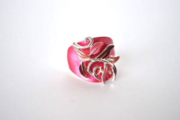 Anillo fucsia elástico - Imagen 2