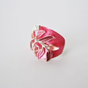 Anillo fucsia elástico