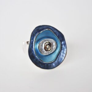 Anillo elástico esmaltes azules