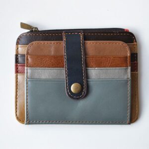 Tarjetero unisex de piel