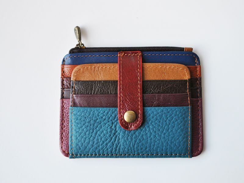 Tarjetero monedero multicolor