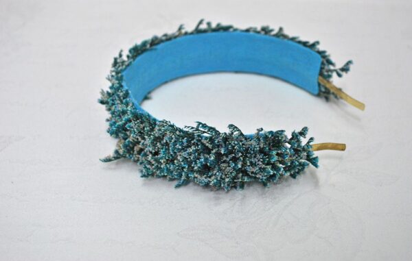 Diadema tocado azul espigas - Imagen 5