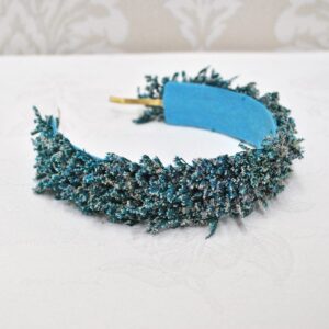 Diadema tocado azul espigas
