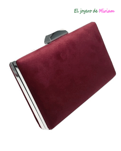 BOLSO CLUTCH GRANATE - Elianor tocados a medida