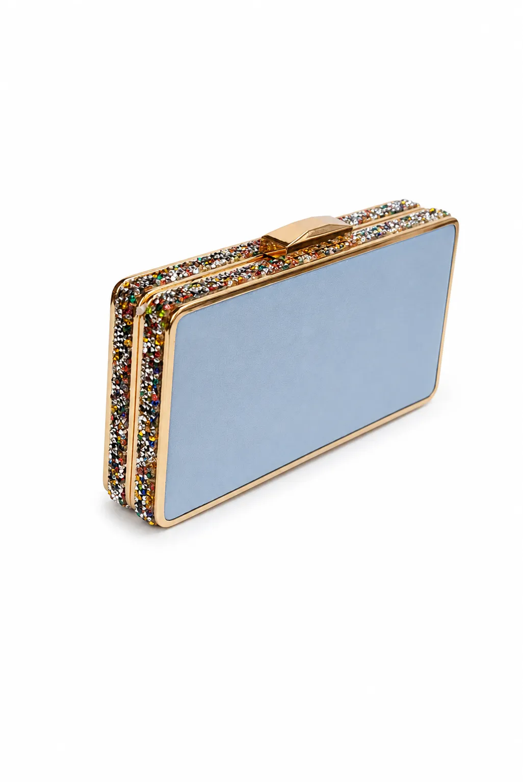 Bolso clutch azul lentejuelas