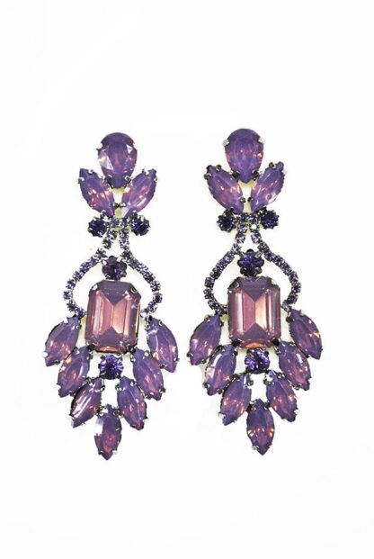 Pendientes morados largos