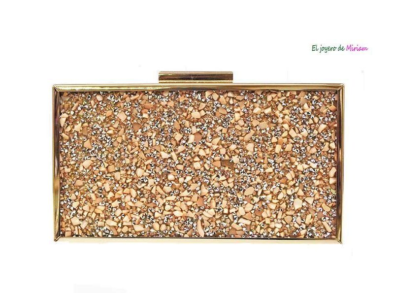 Clutch pedrería naranja