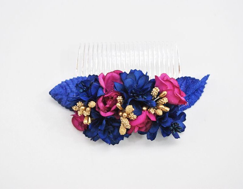 Peineta fucsia y klein