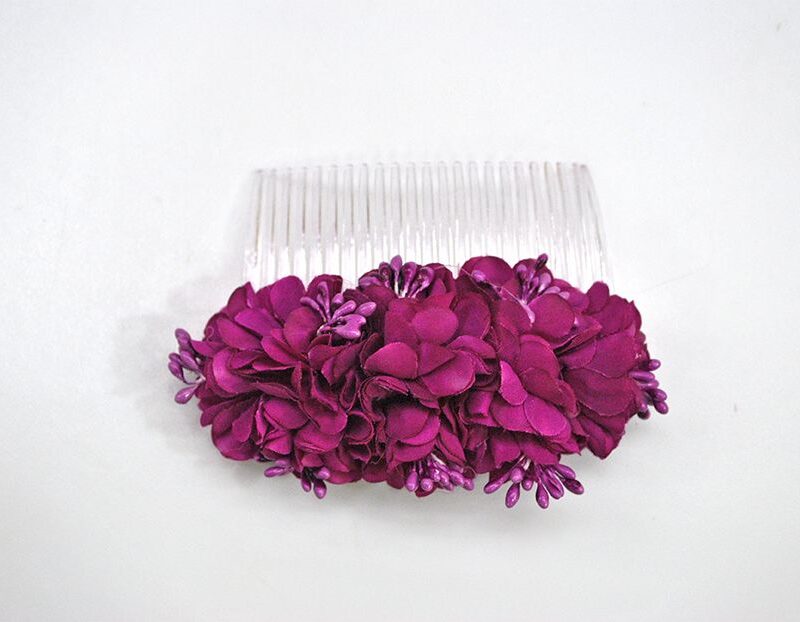 Peineta flores bugamvilla