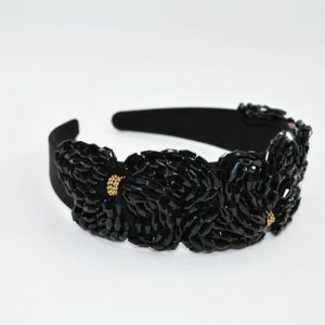 Diadema negra cuentas
