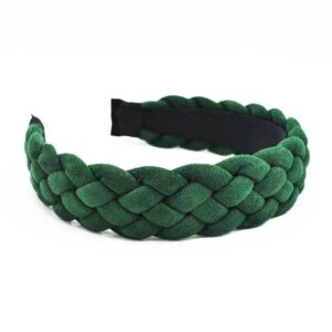 Diadema verde trenzada