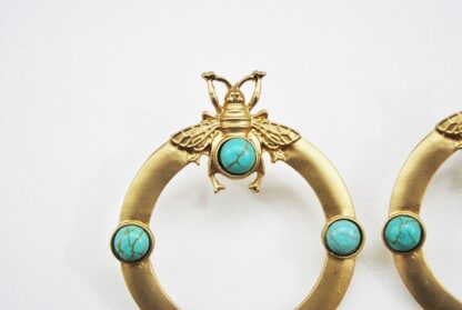 Pendientes azules insecto - Imagen 2