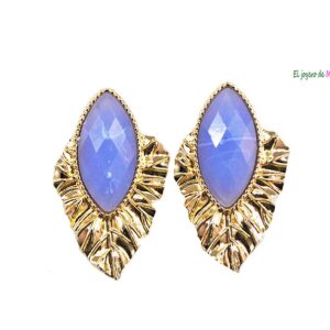 Pendientes azules de fiesta