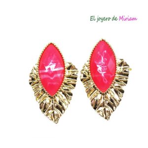 Pendientes coral de fiesta
