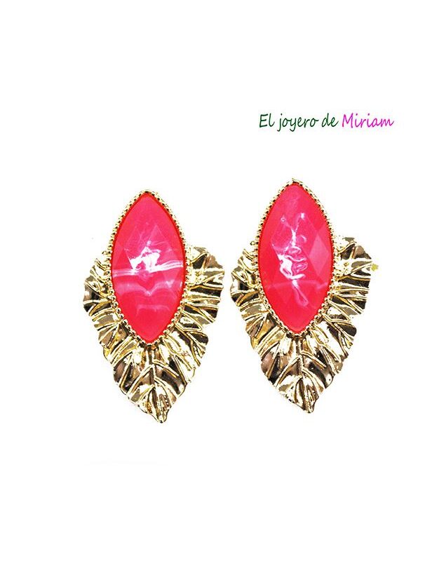 Pendientes coral de fiesta