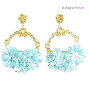 Pendientes grandes turquesas