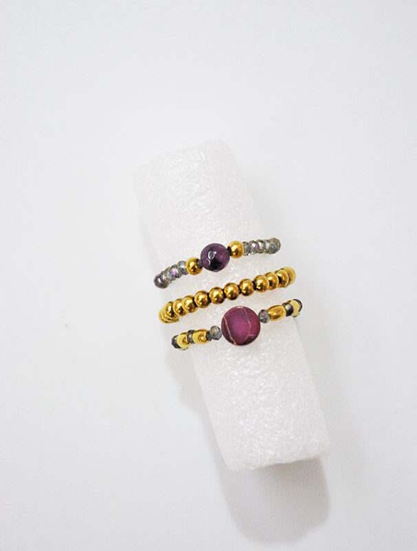 Pack 3 anillos de acero