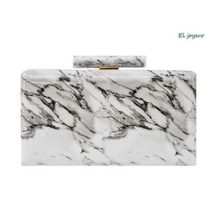 Bolso clutch blanco y negro