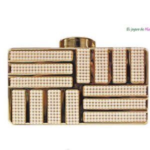 Bolso clutch con perlas