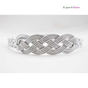 Fajín de fiesta plateado