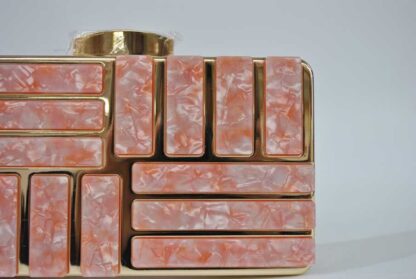 Bolso clutch rosa carey - Imagen 2
