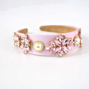 Diadema rosa de fiesta