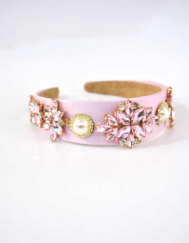 Diadema rosa de fiesta