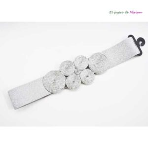 Fajín elástico plateado