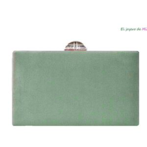 Bolso clutch menta con dorado