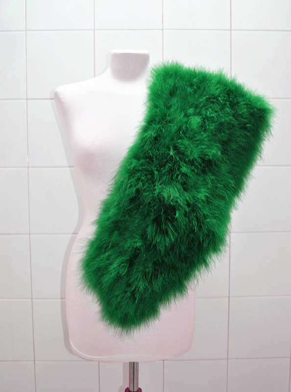 Estola de hombro verde