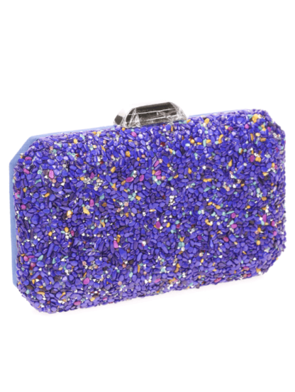 Bolso pedrería azul klein - Imagen 2