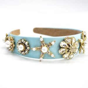 Diadema de fiesta celeste