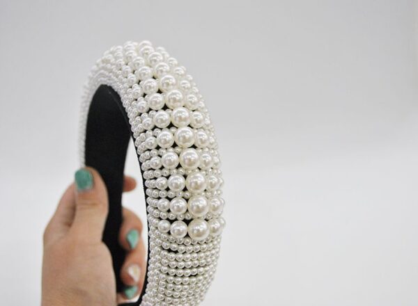 Diadema de fiesta con perlas - Imagen 5