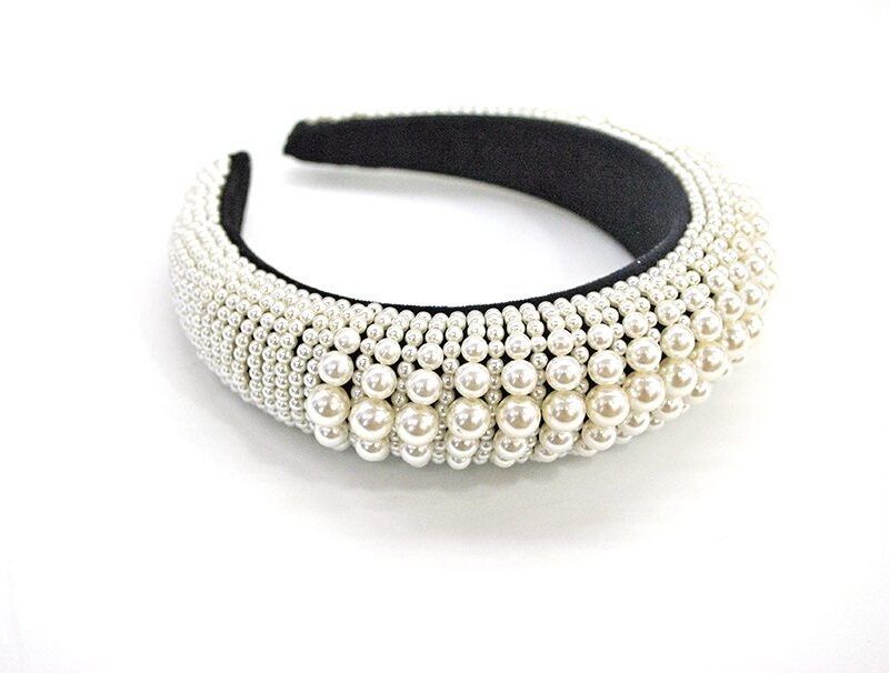 Diadema de fiesta con perlas