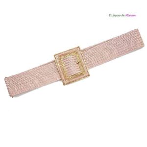 Cinturón rosa elástico
